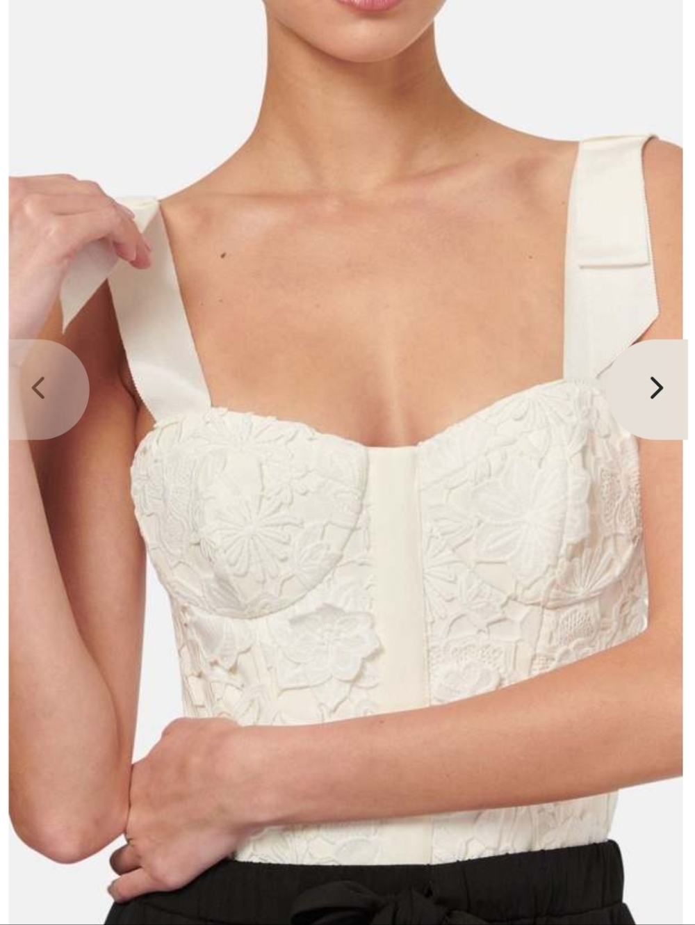 Cami NYC Paloma Lace Corset Bodysuit White NWT Size 2 Bridal Feminine Top